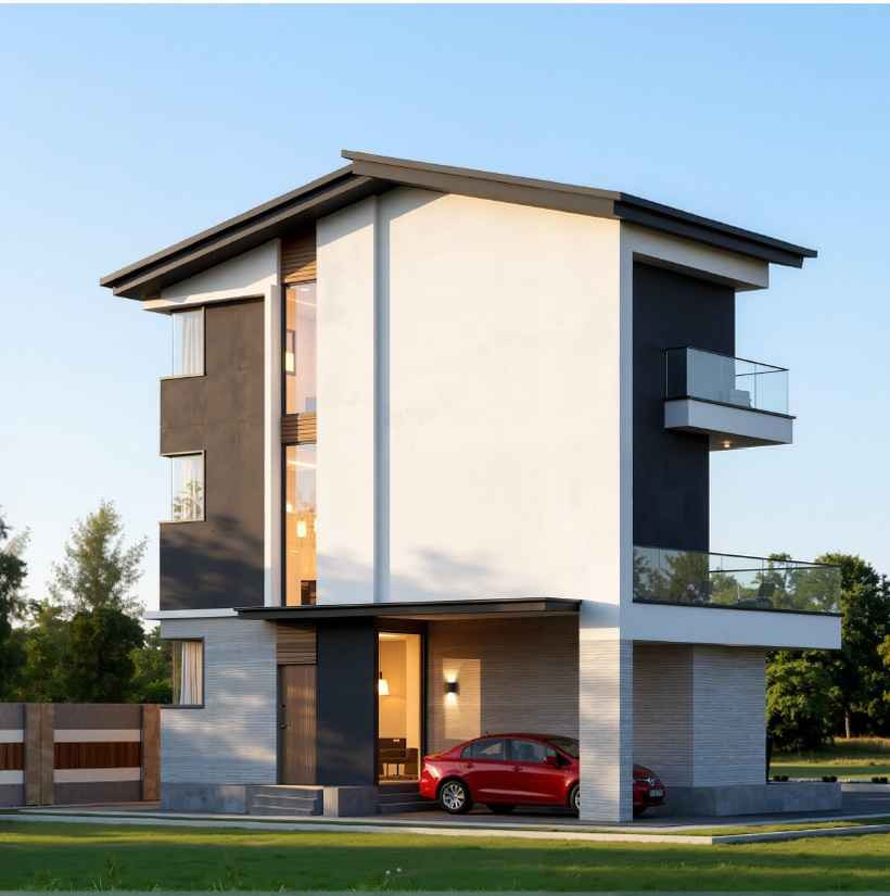 Unit A side elevation