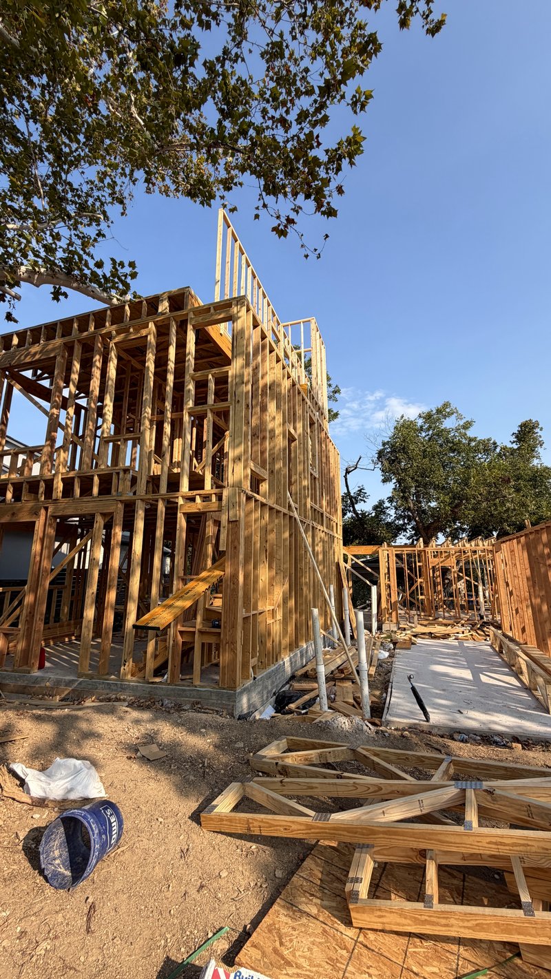 The staircase now climbing the full height of Home 1