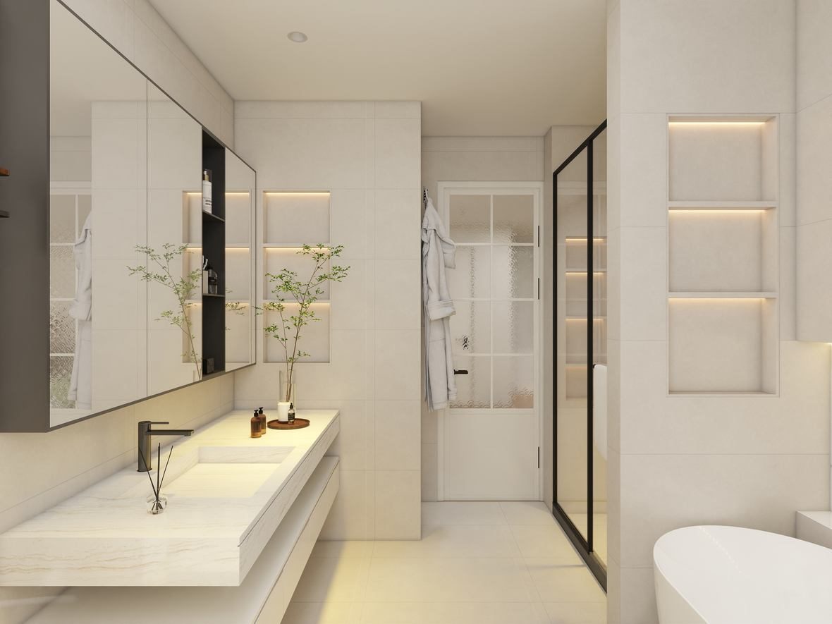 Ensuite double vanity