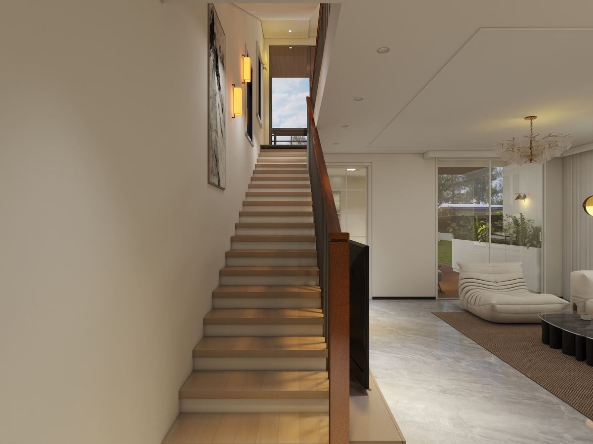 Staircase to upper floors
