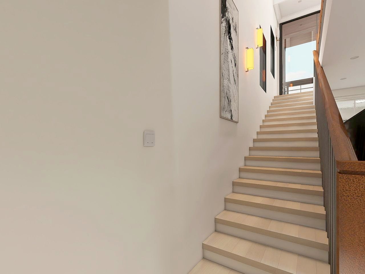 Home 1 entry lobby and stair