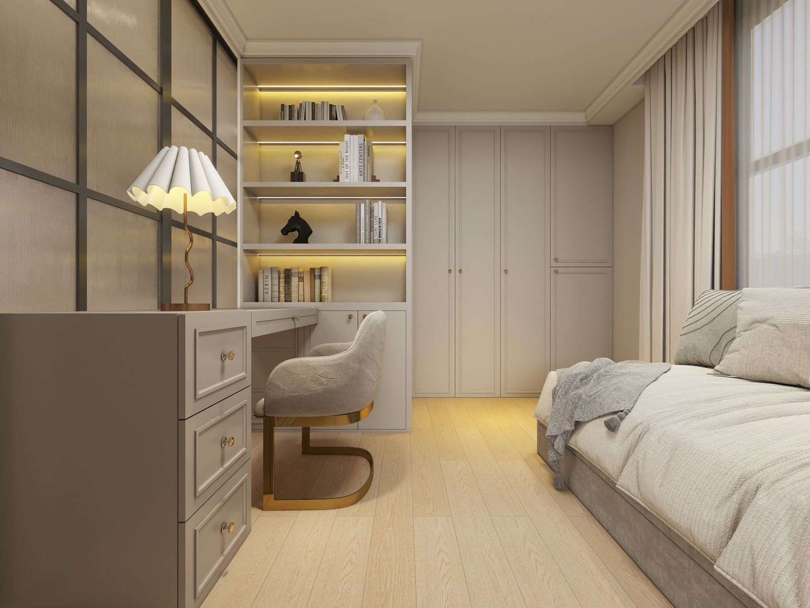 Unit 2 ground-floor guest bedroom