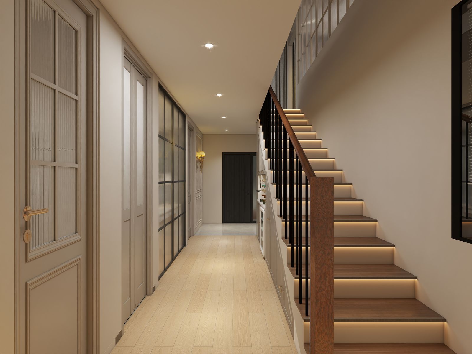Unit 2 ground-floor entry hall — view 1