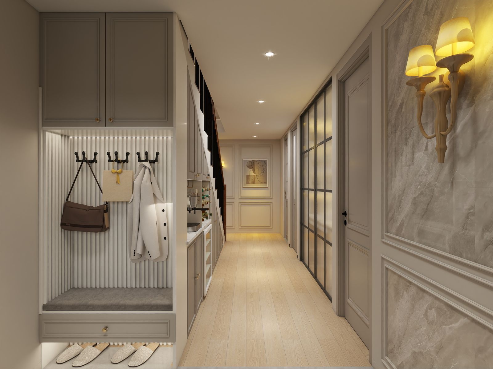 Unit 2 ground-floor entry hall — view 2