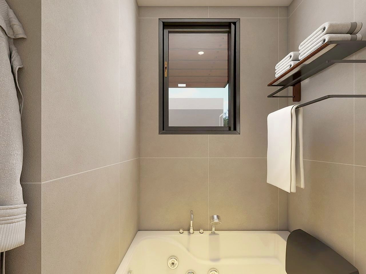 Home 2 master bath with soaking tub