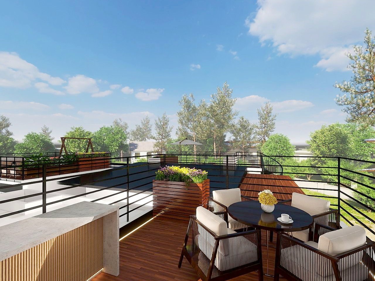 Home 2 rooftop terrace dining