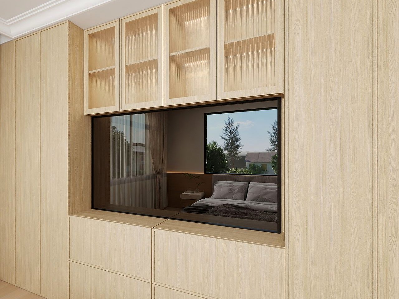 Home 3 master TV nook millwork